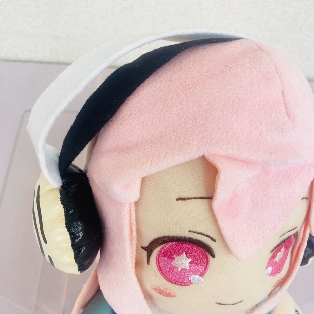 Super Sonico Plush Soft Stuffed Toy Doll Dance Smile Girl Movable Headphone Rare