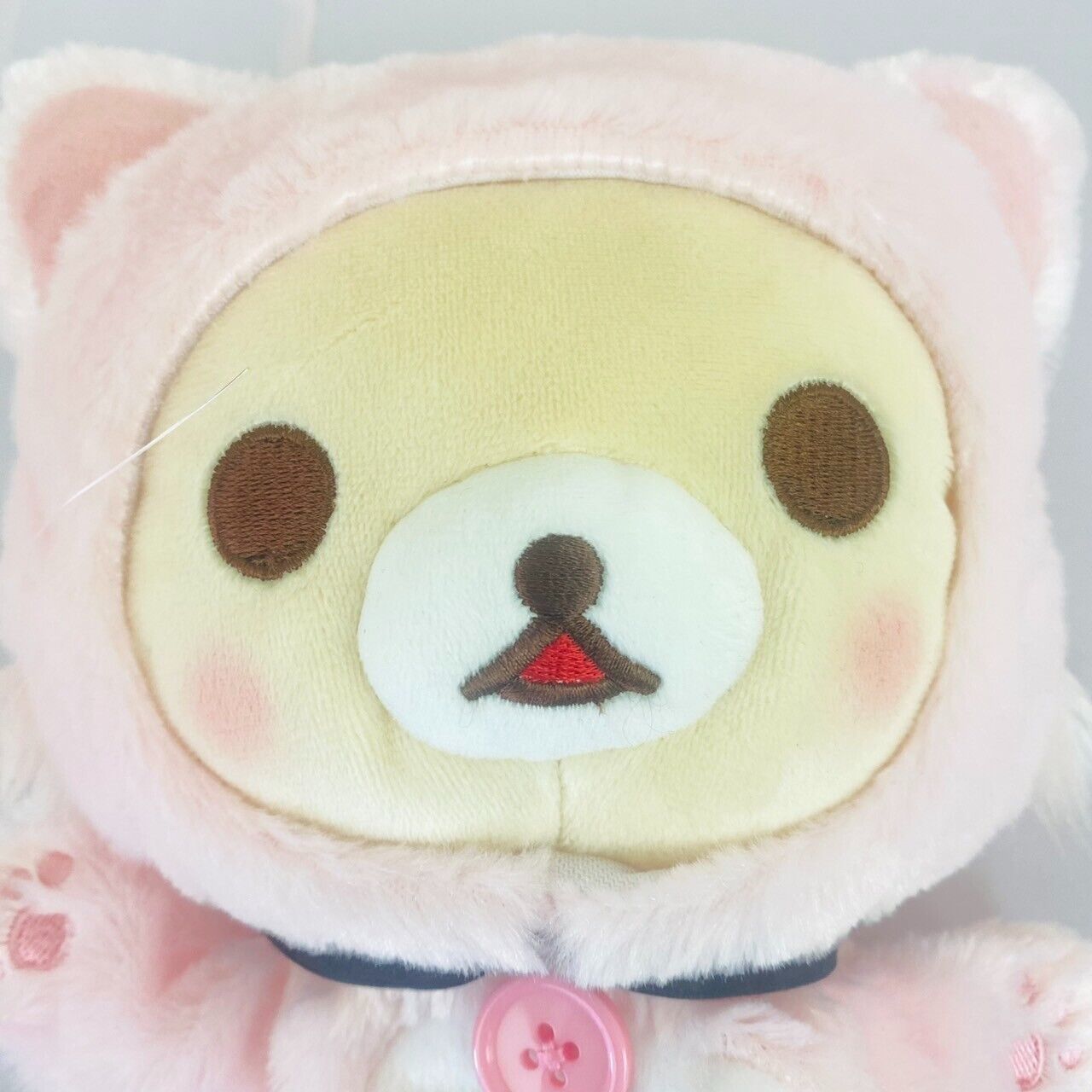 San-X Korilakkuma Puppet Plush Soft Stuffed Toy Set 2 Cat Costume White Pink