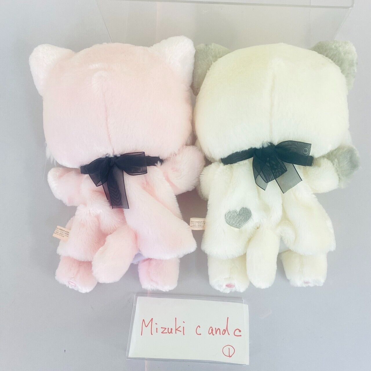 San-X Korilakkuma Puppet Plush Soft Stuffed Toy Set 2 Cat Costume White Pink