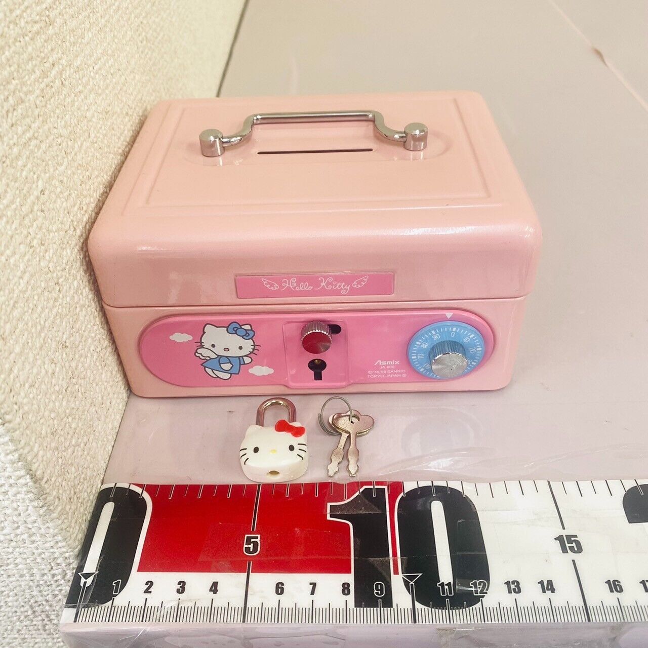 Sanrio Hello Kitty Safe Padlock Set Pink Angel Cat Dial Type Kawaii Character