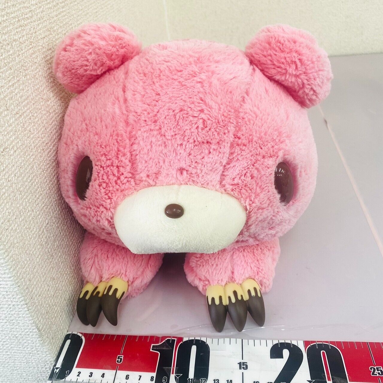 TAiTo Gloomy Bloody Bear Plush Pink Doll Soft Stuffed Toy Valentine Lying Fluffy