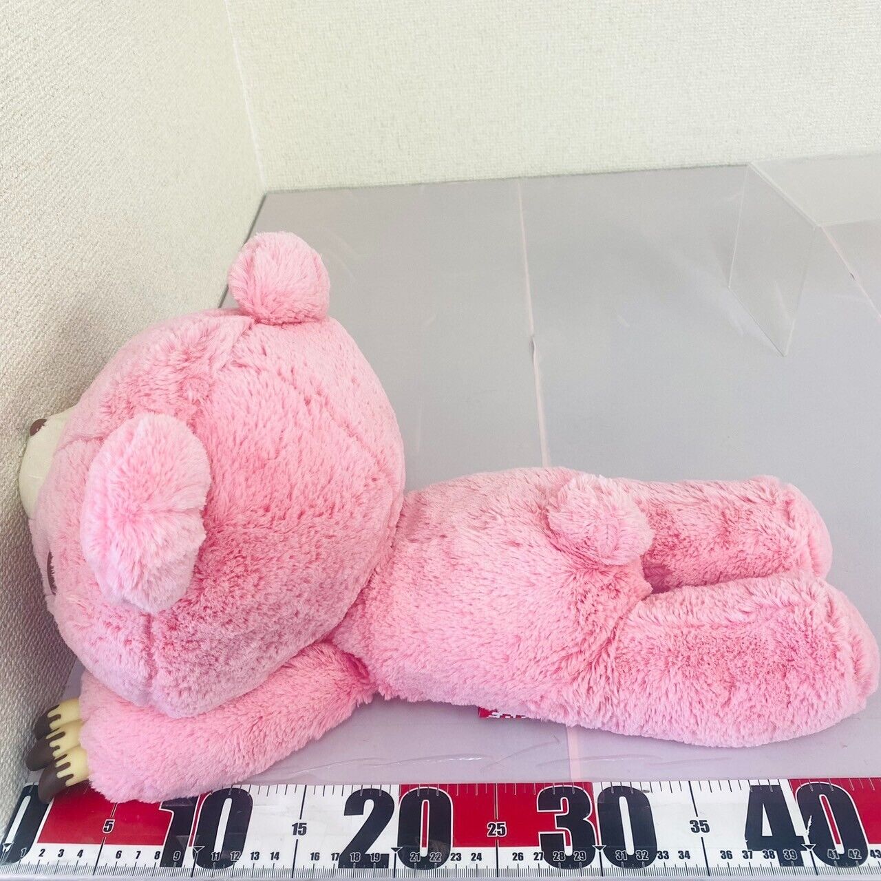 TAiTo Gloomy Bloody Bear Plush Pink Doll Soft Stuffed Toy Valentine Lying Fluffy