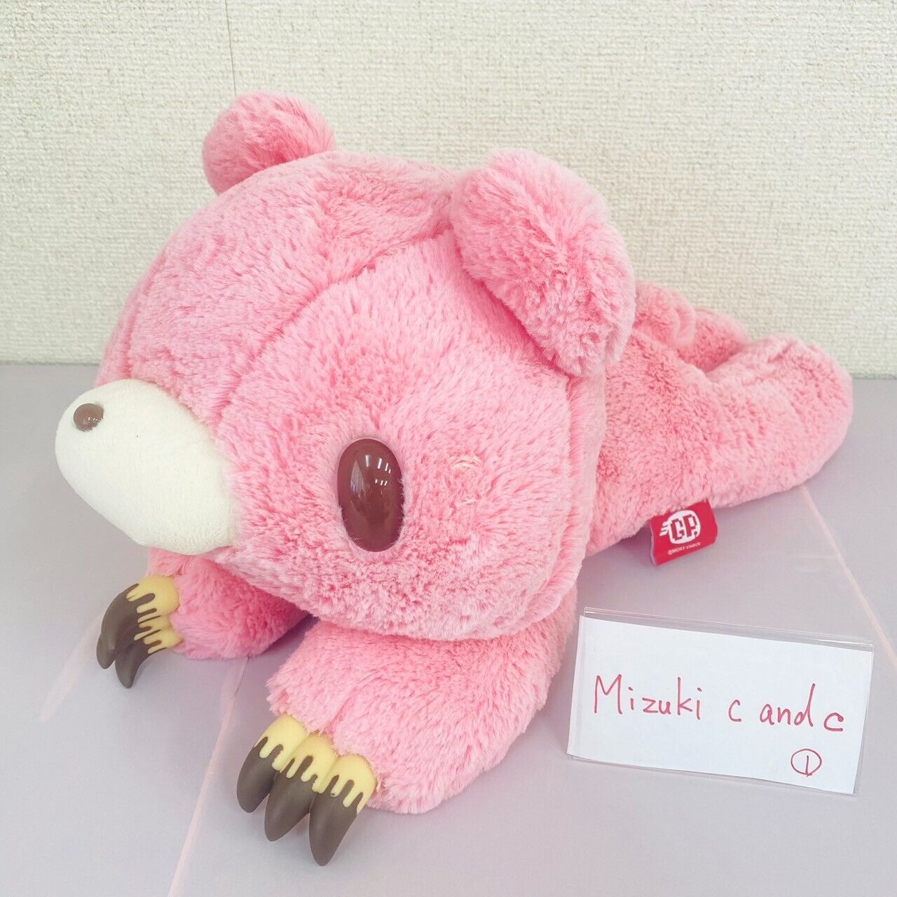 TAiTo Gloomy Bloody Bear Plush Pink Doll Soft Stuffed Toy Valentine Lying Fluffy