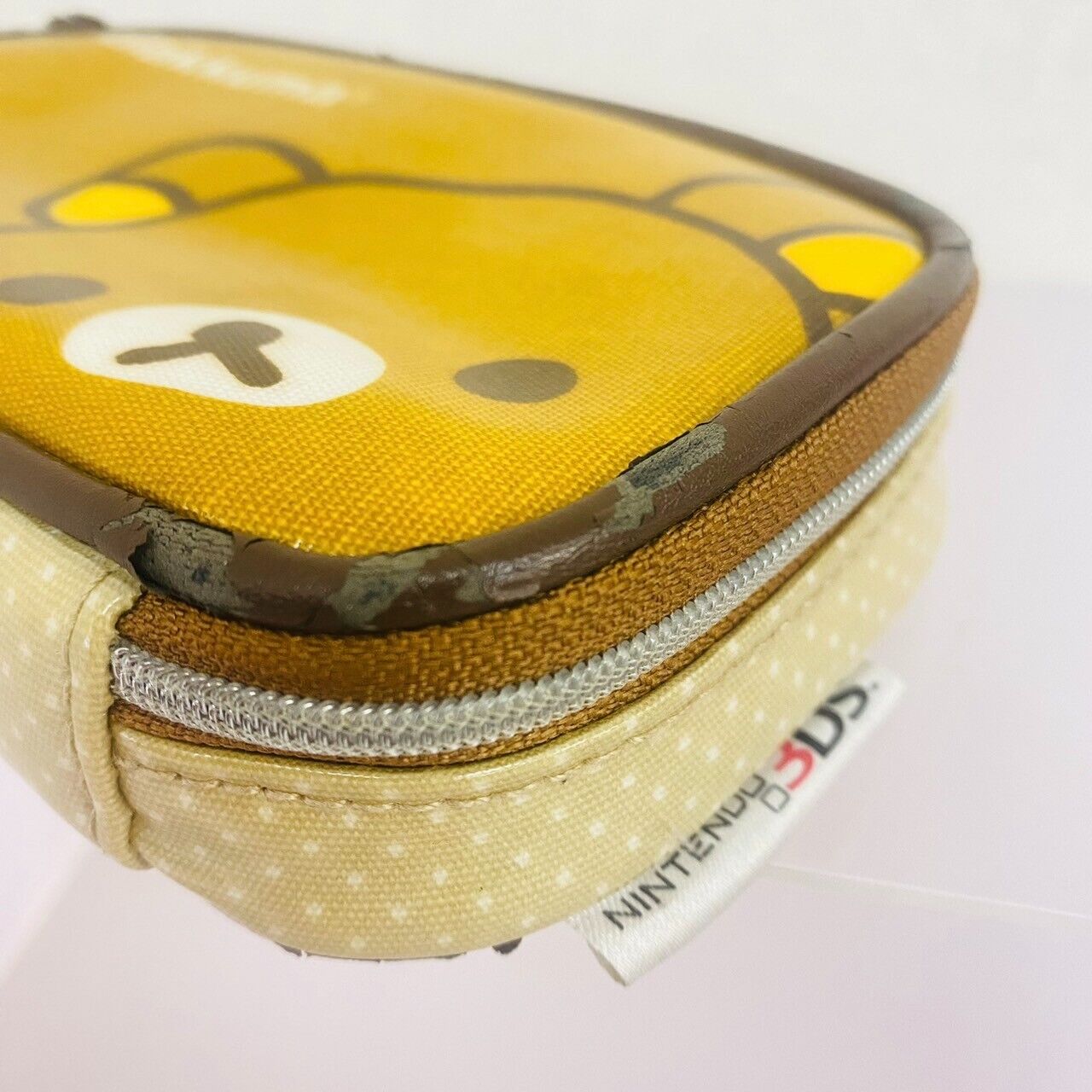 San-x Rilakkuma Korilakkuma Nintendo 3DS Case Pouch Bear White Brown Dot Kawaii