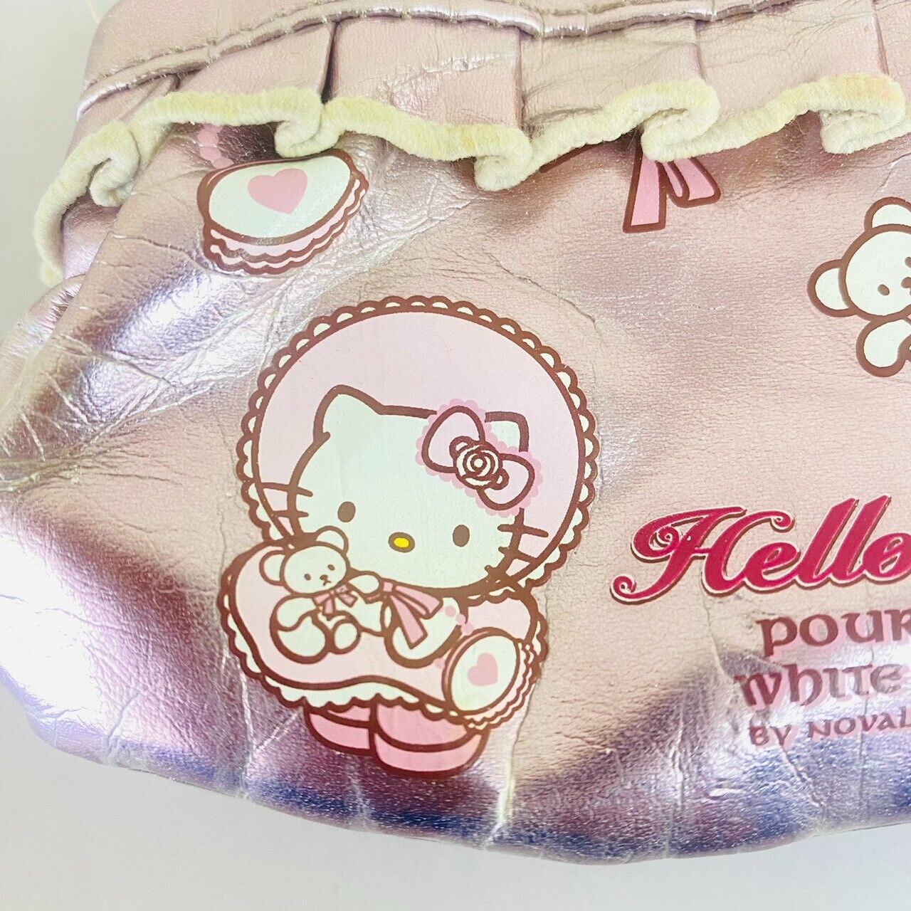 Sanrio Hello Kitty Nobara Takemoto Collaboration Pouch Wallet Lolita Pink Ribbon