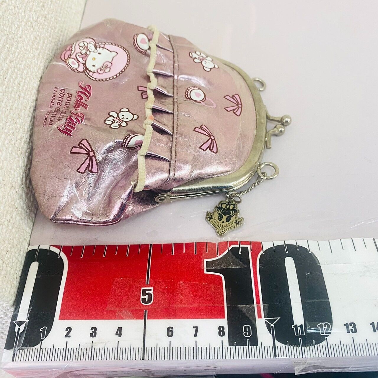 Sanrio Hello Kitty Nobara Takemoto Collaboration Pouch Wallet Lolita Pink Ribbon