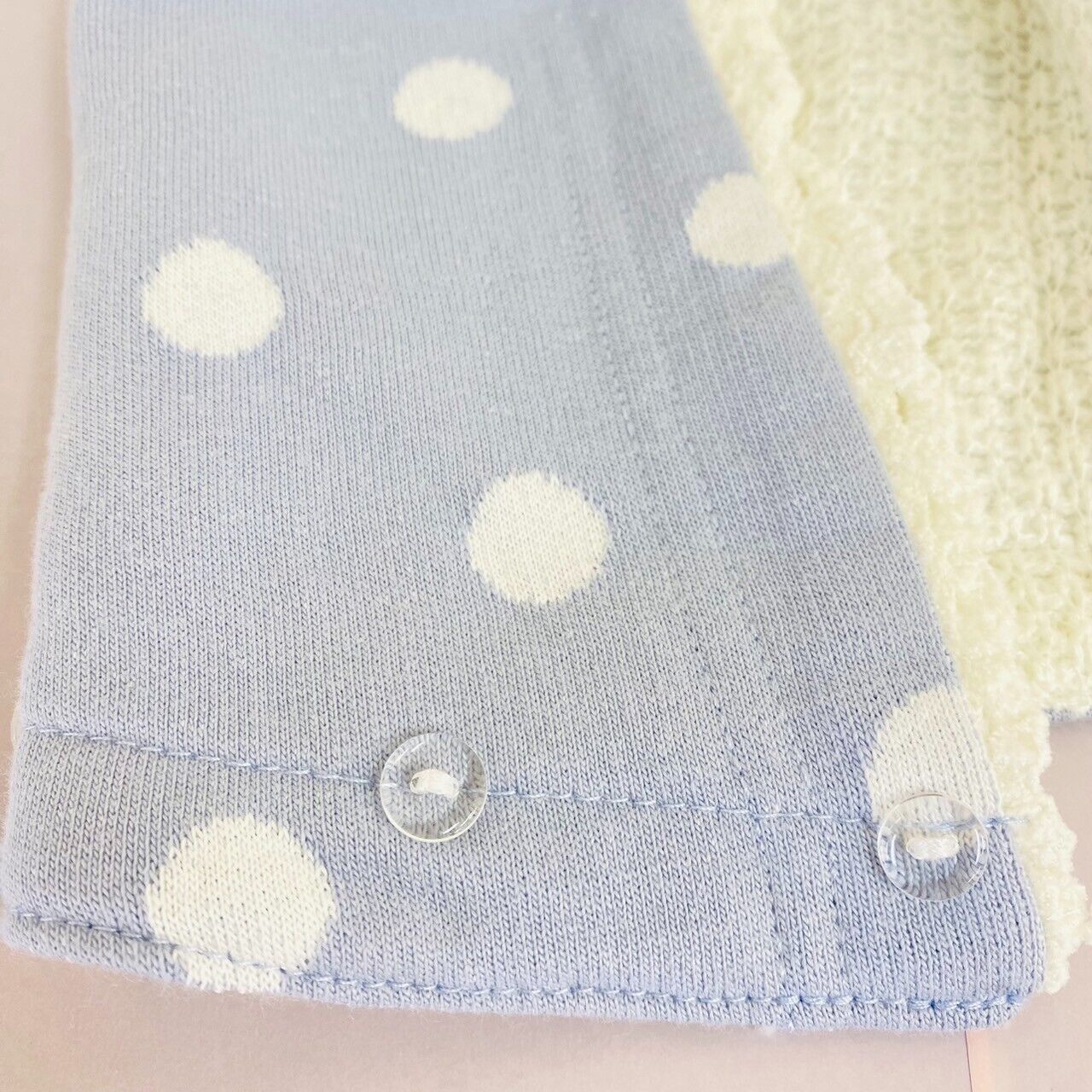 Mezzo Piano Long Sleeve Jumper 160 L Size Pale Light Blue Sweatshirt Dot Kawaii