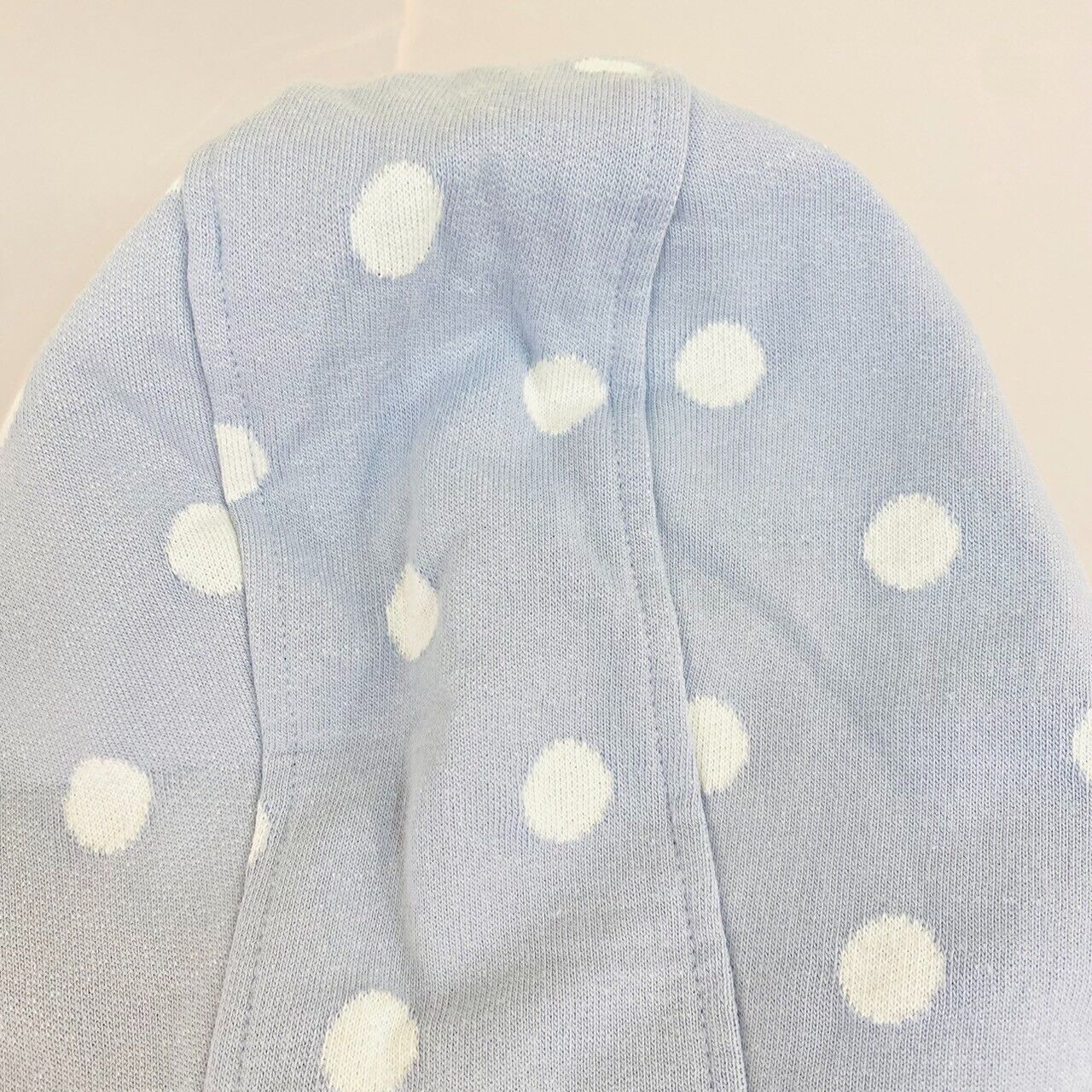 Mezzo Piano Long Sleeve Jumper 160 L Size Pale Light Blue Sweatshirt Dot Kawaii