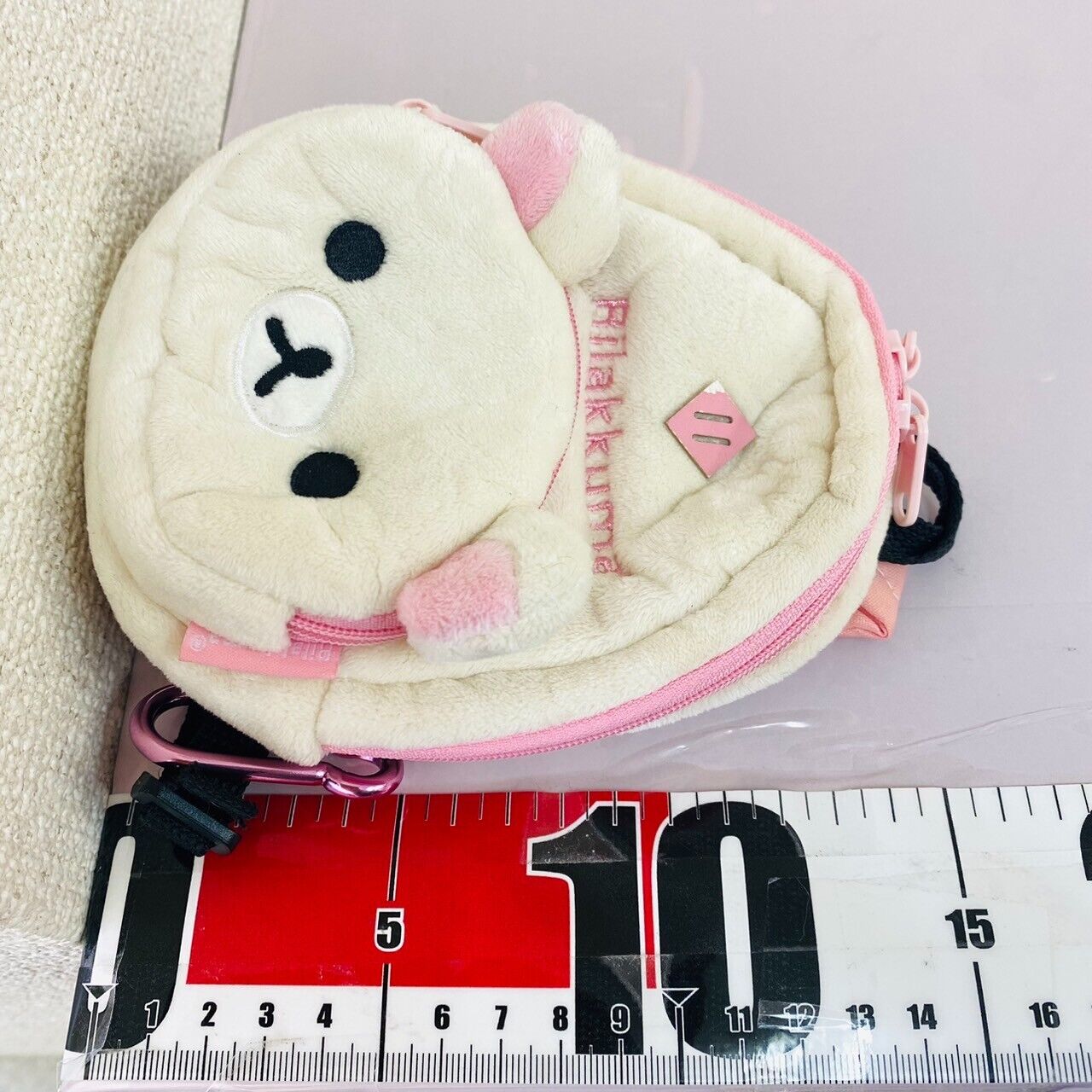 San-x Rilakkuma Korilakkuma Plush Mini Backpack Rucksack Pouch Bear White Pink