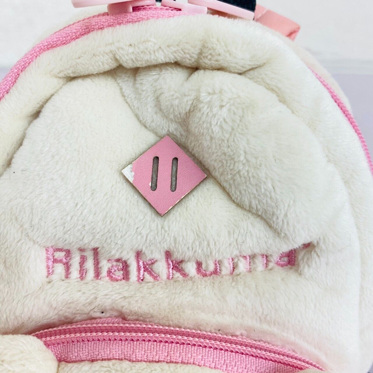 San-x Rilakkuma Korilakkuma Plush Mini Backpack Rucksack Pouch Bear White Pink