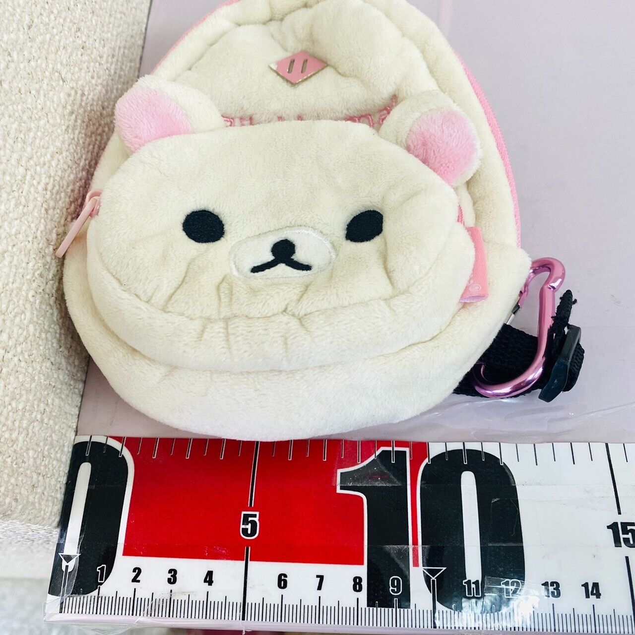 San-x Rilakkuma Korilakkuma Plush Mini Backpack Rucksack Pouch Bear White Pink