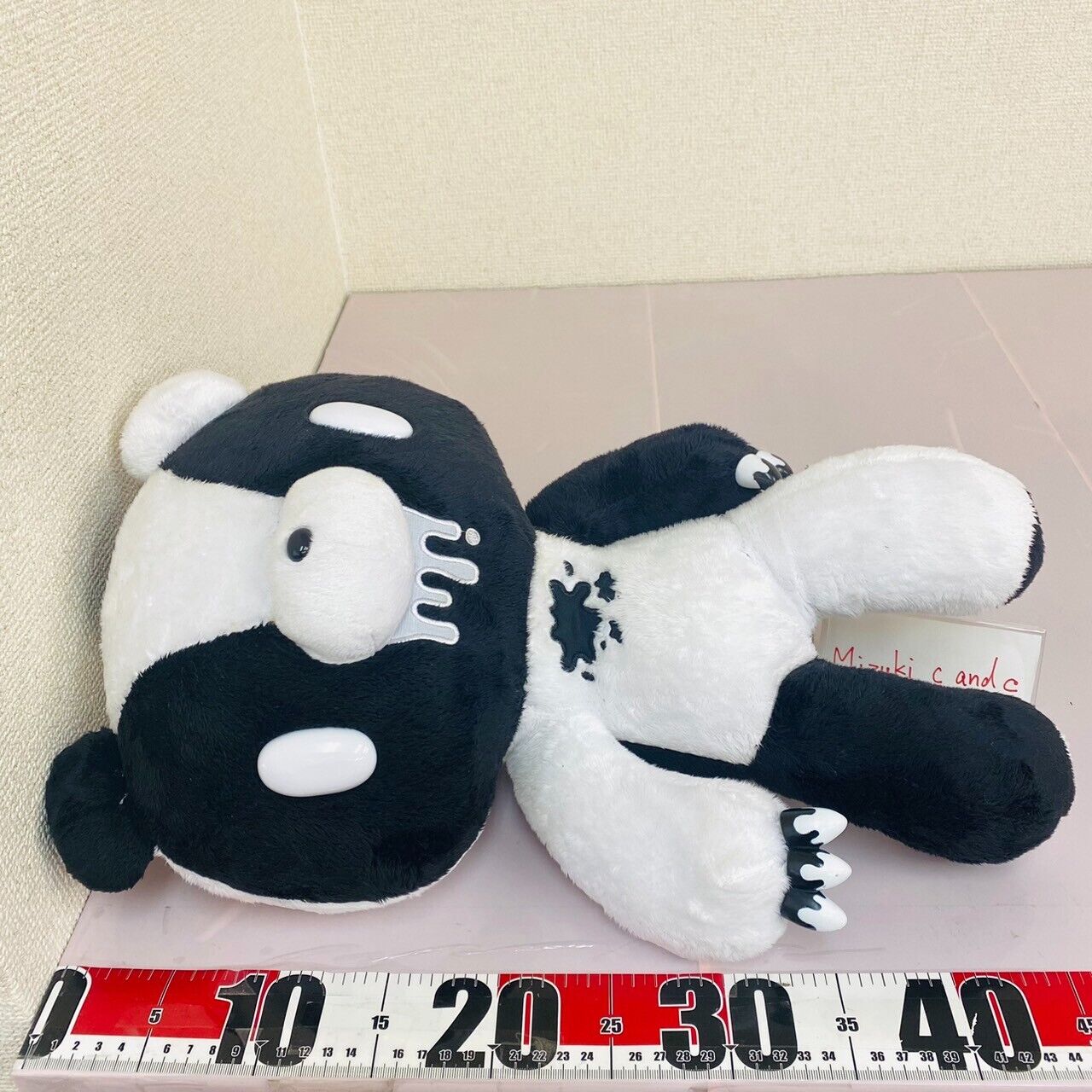 Taito Gloomy Bear Bloody Big Plush Soft Stuffed Toy Monotone White Black Fluffy