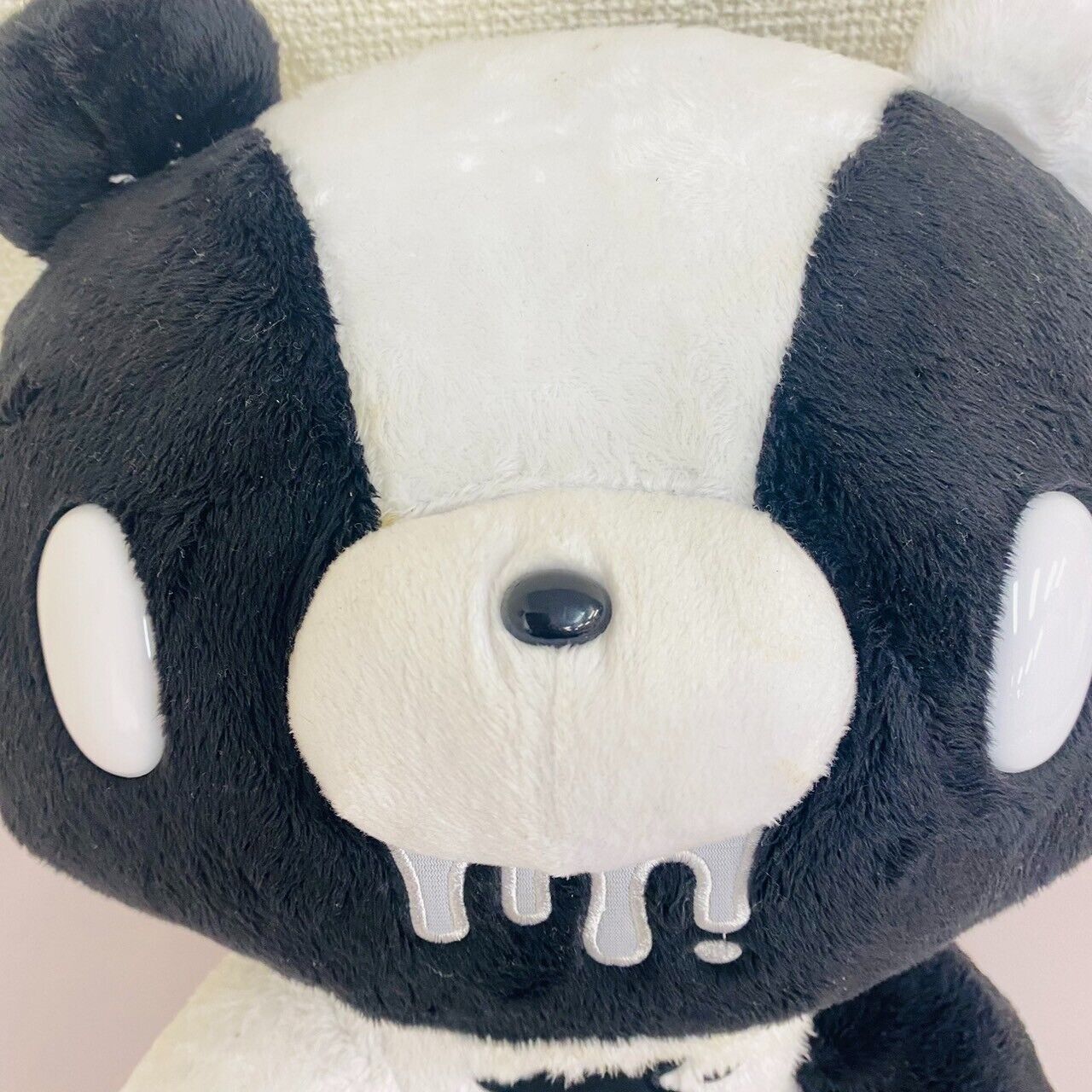 Taito Gloomy Bear Bloody Big Plush Soft Stuffed Toy Monotone White Black Fluffy