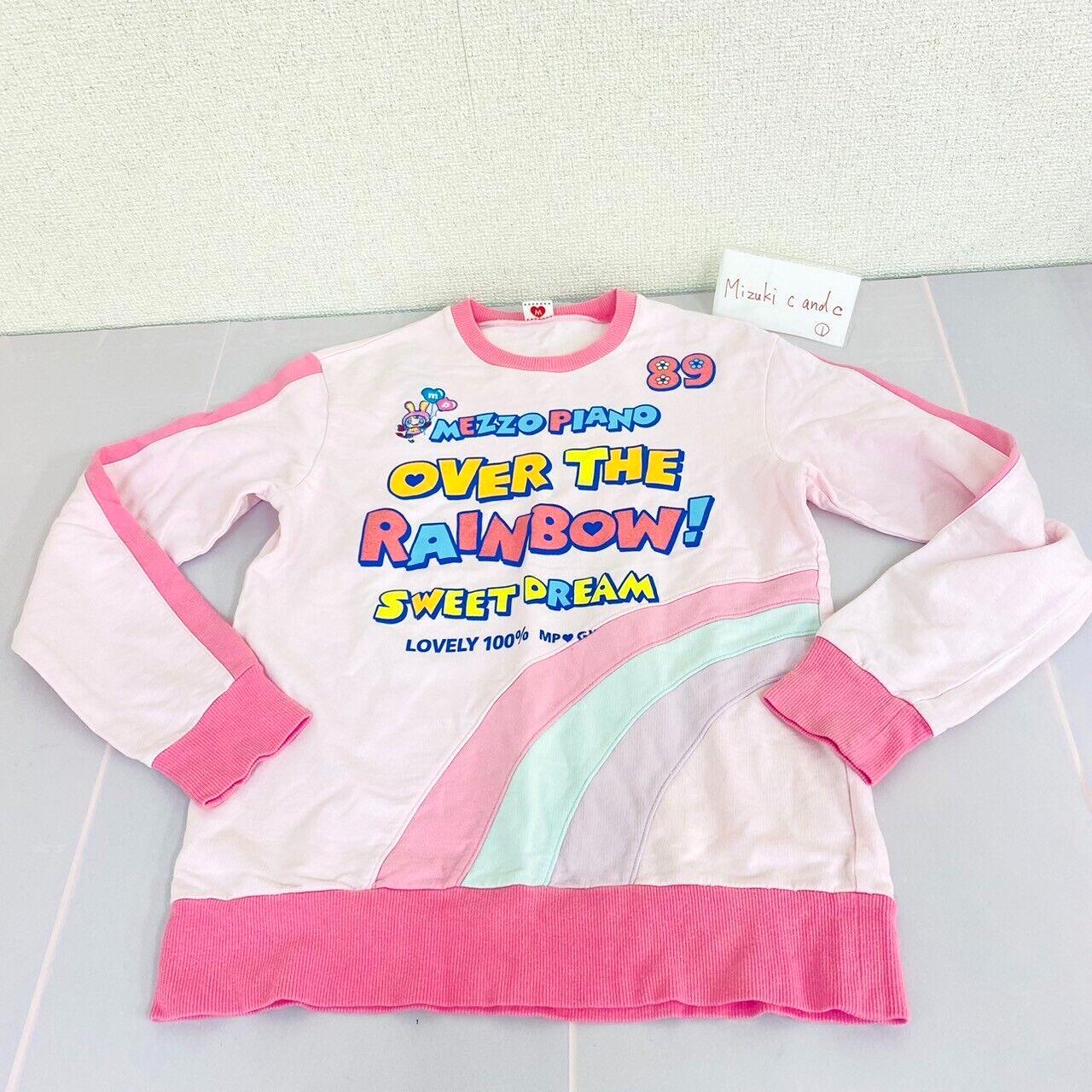 Mezzo Piano Kids T-shirt 150cm Long Sleeve Pink Over The Rainbow Berrie-chan