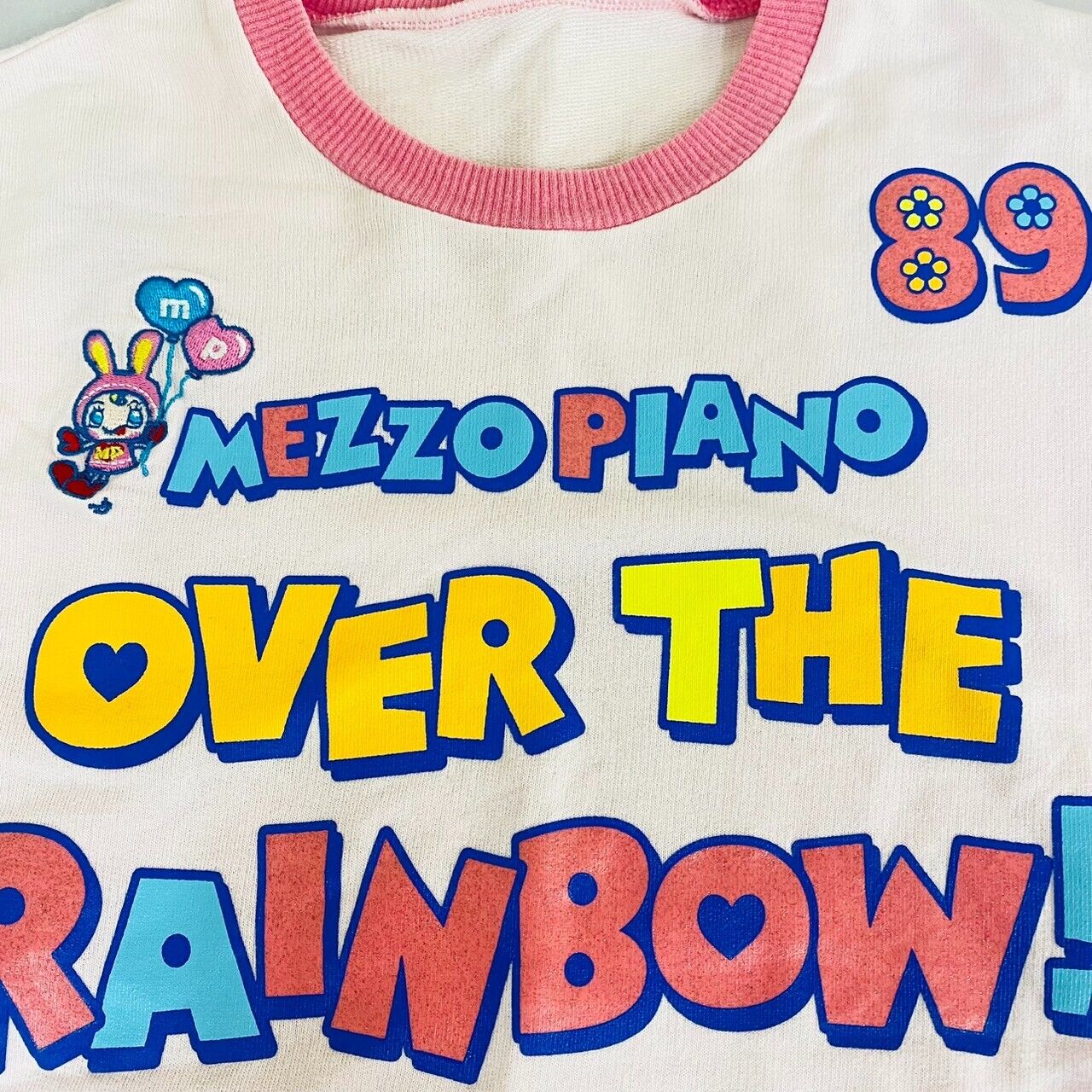 Mezzo Piano Kids T-shirt 150cm Long Sleeve Pink Over The Rainbow Berrie-chan