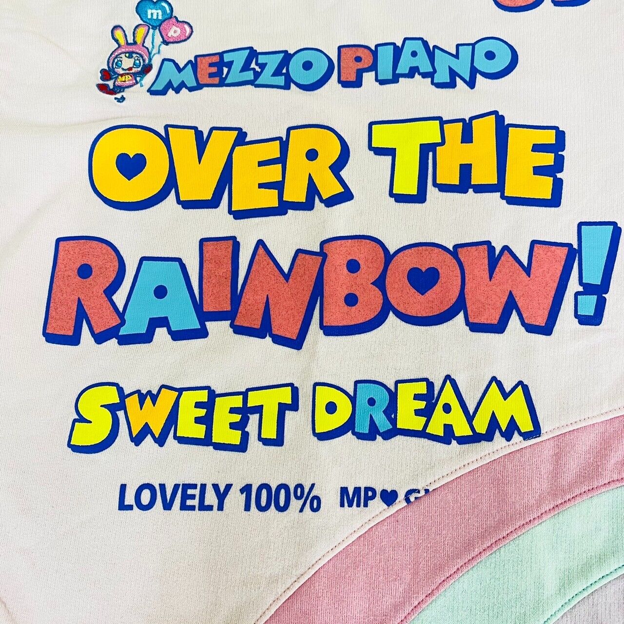 Mezzo Piano Kids T-shirt 150cm Long Sleeve Pink Over The Rainbow Berrie-chan