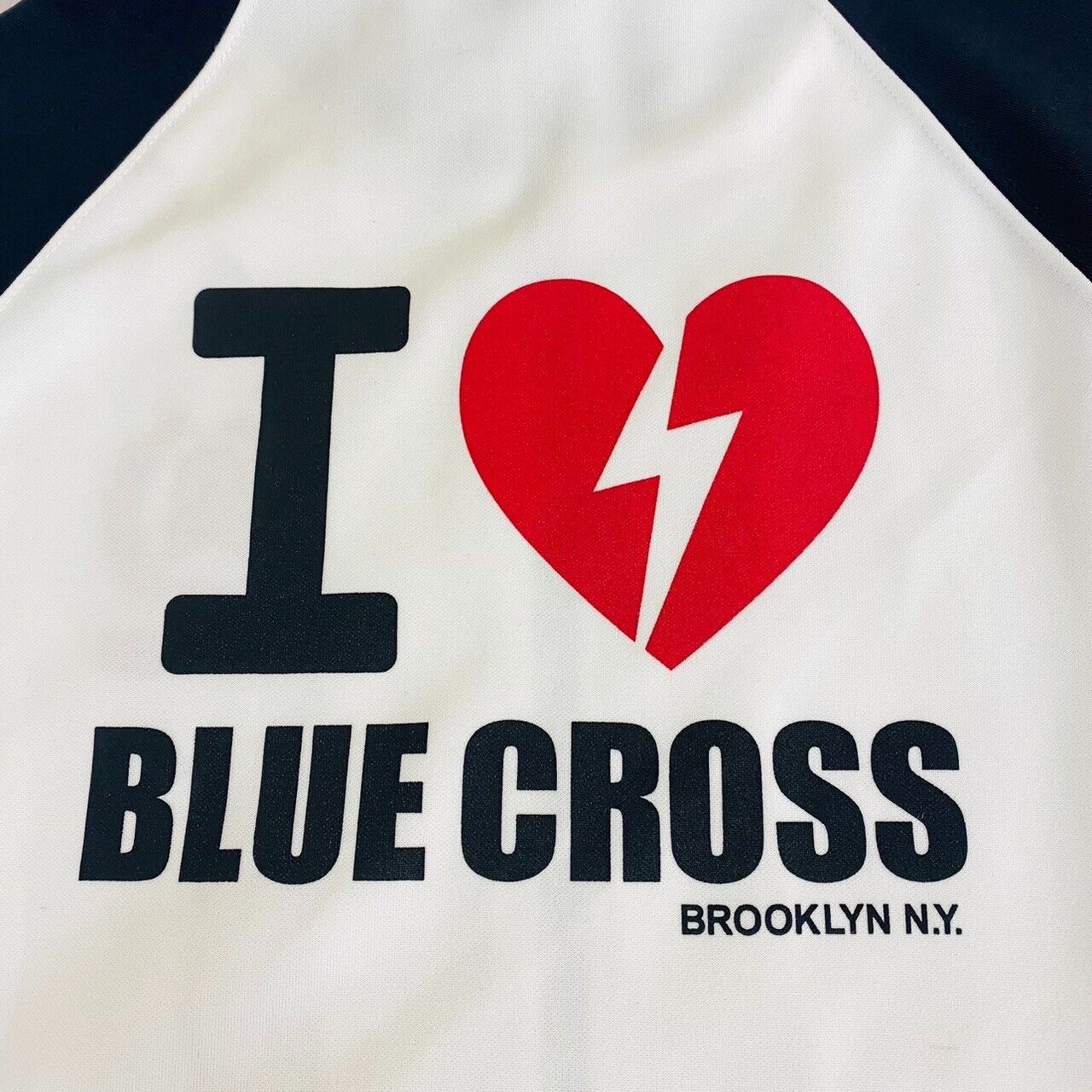 Kids Tops Jersey 160cm White Black Blue Cross Simple Heart Monotone Girls Kawaii