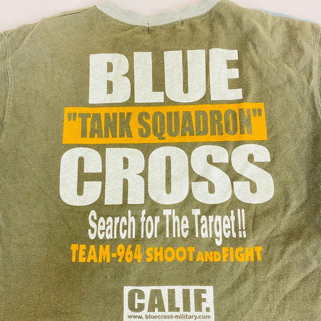 Kids Tops Long Sleeve T-shirt 140cm Blue Cross Khaki BC-64 Tank Squadron Cloth