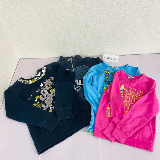 K.L.C Kids Tops Set 3 Pink Blue Black Long Sleeve T-shirt 150cm 160cm Kawaii