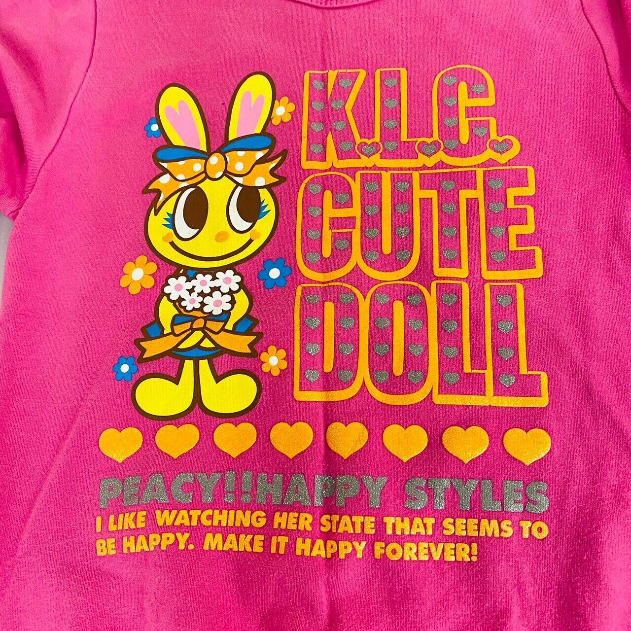 K.L.C Kids Tops Set 3 Pink Blue Black Long Sleeve T-shirt 150cm 160cm Kawaii