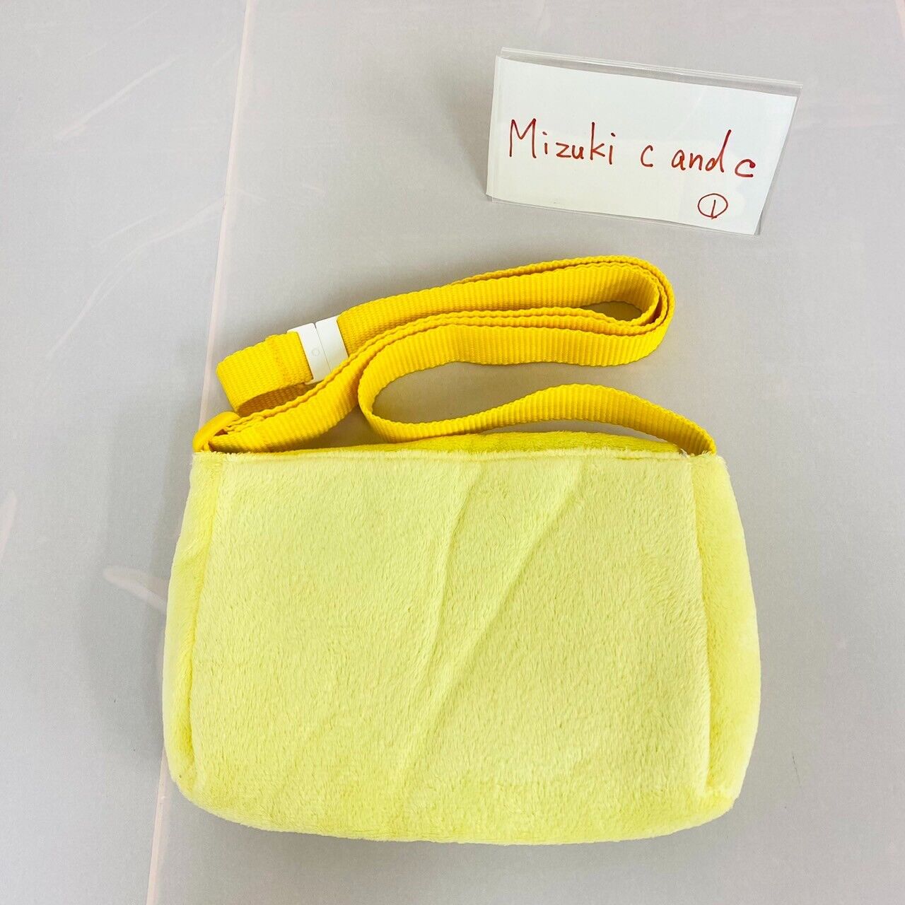 San-X Mamegoma Pouch Pochette Shoulder Bag Lemon Yellow Sea Animal Fluffy Rare