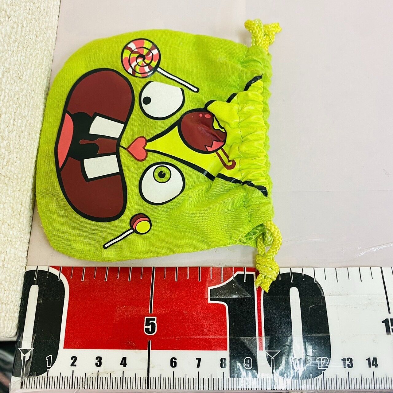 Happy Tree Friends Nutty Drawstring Bag Pouch Purse Green Face Candy Kawaii Rare