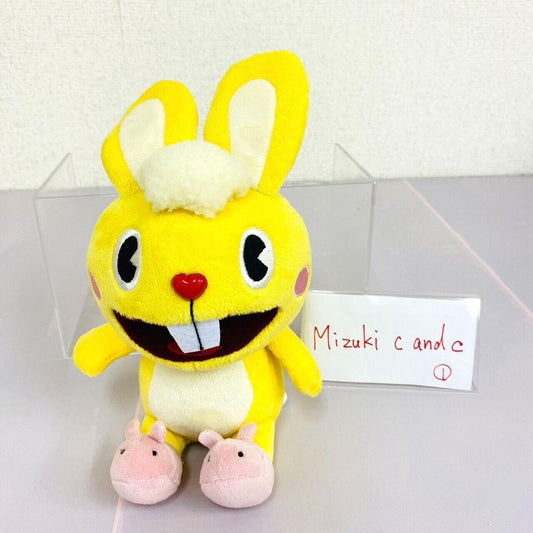 Happy Tree Friends Cuddles Plush Yellow Rabbit Fluffy Soft Stuffed Toy Kawaii