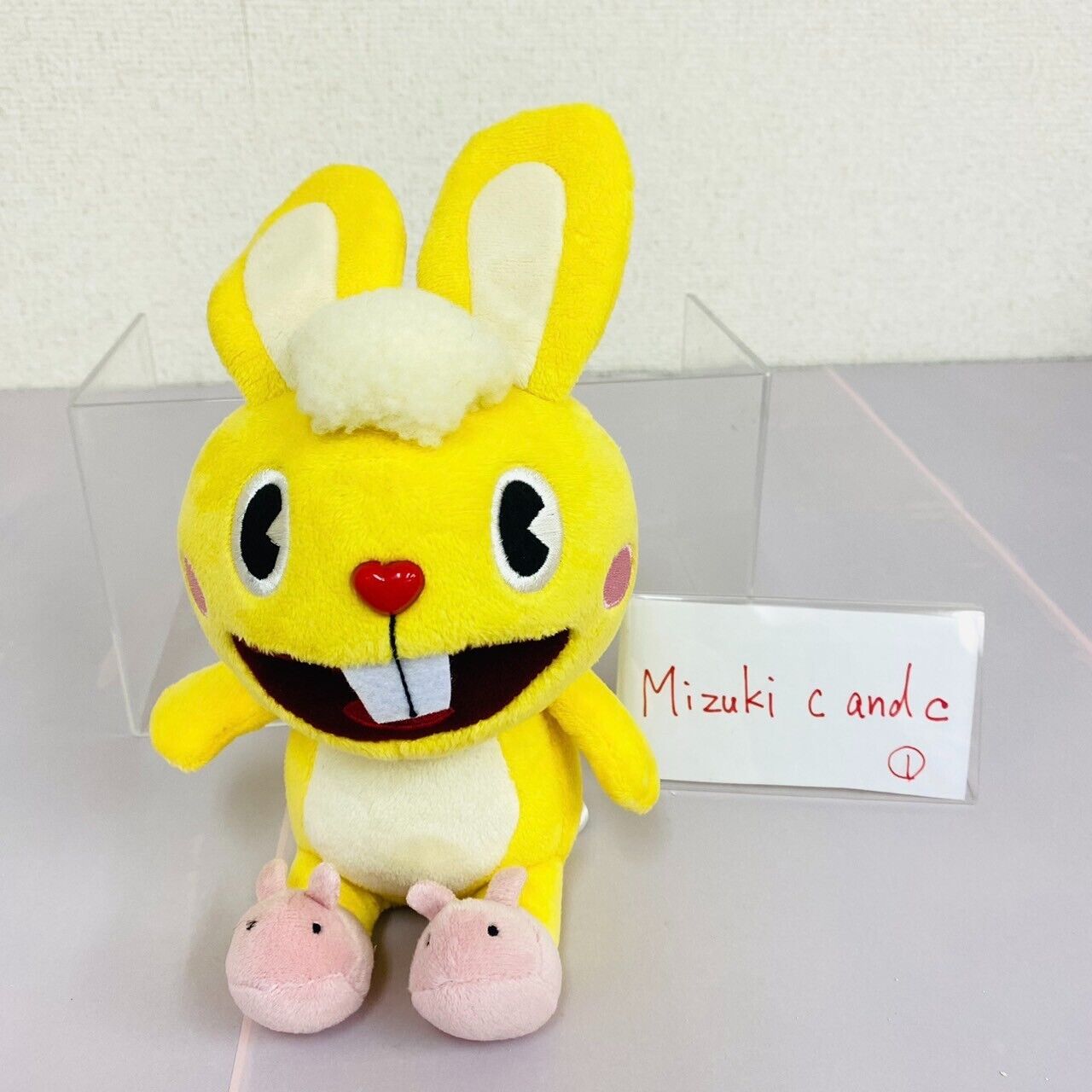 Happy Tree Friends Cuddles Plush Yellow Rabbit Fluffy Soft Stuffed Toy Kawaii