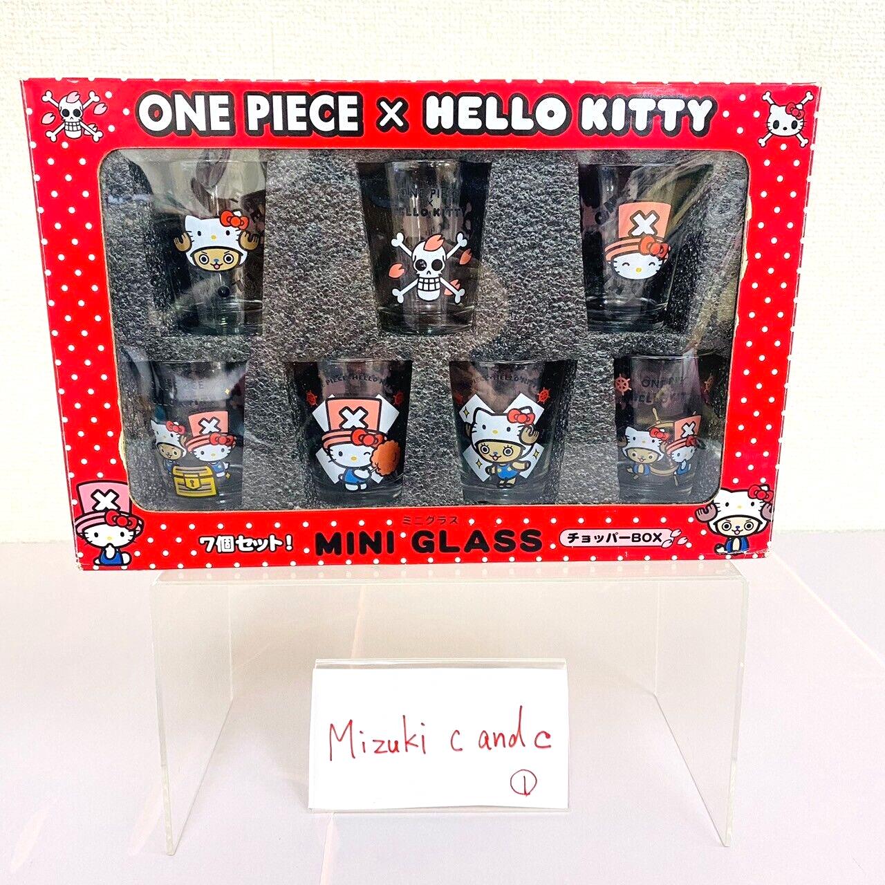 Sanrio Hello Kitty One Piece Collaboration Mini Glass Set Tony Tony Chopper Cat