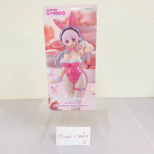 Super Sonico Special Figure Cute Bunny Pink Headphones Fishnet Tights Sewing