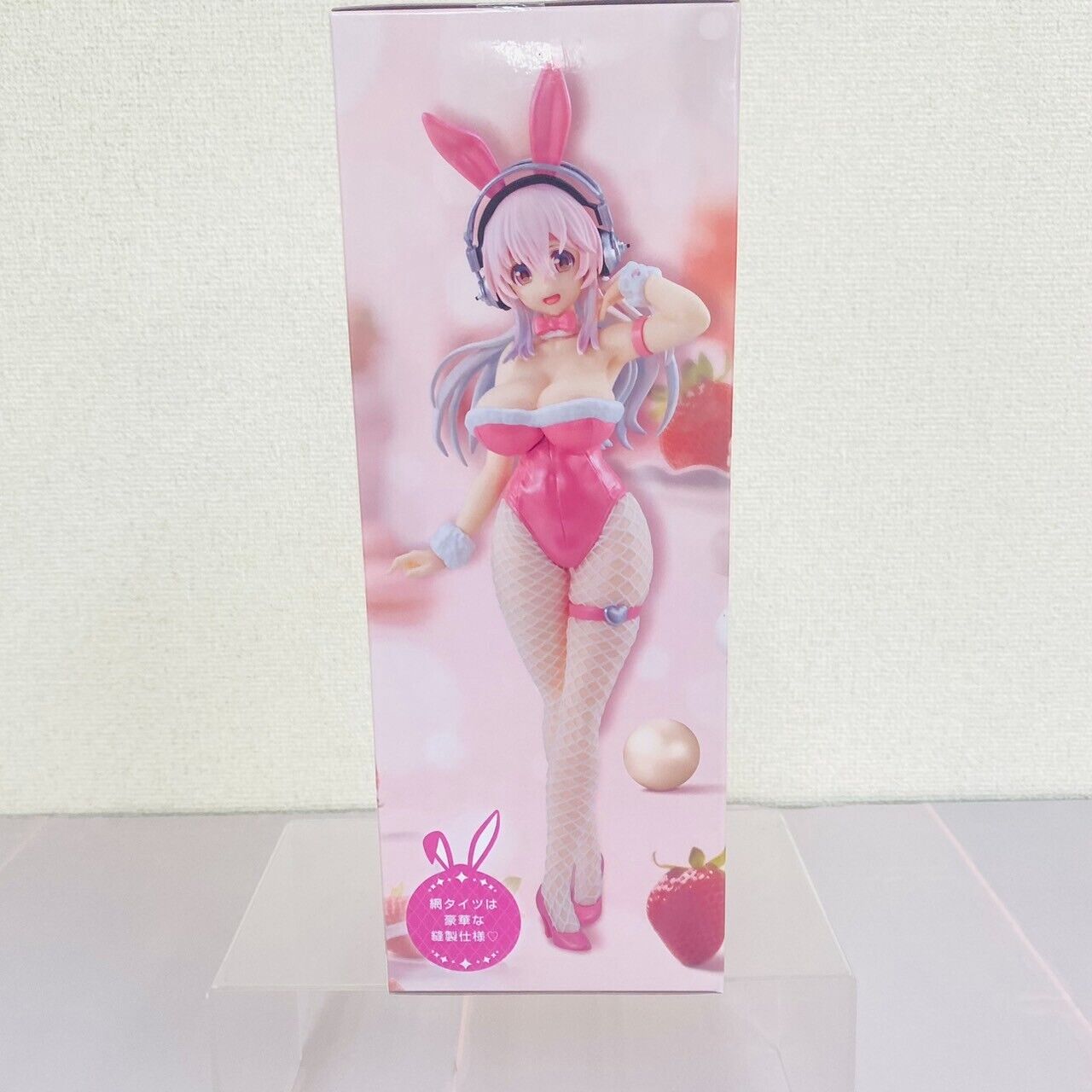 Super Sonico Special Figure Cute Bunny Pink Headphones Fishnet Tights Sewing