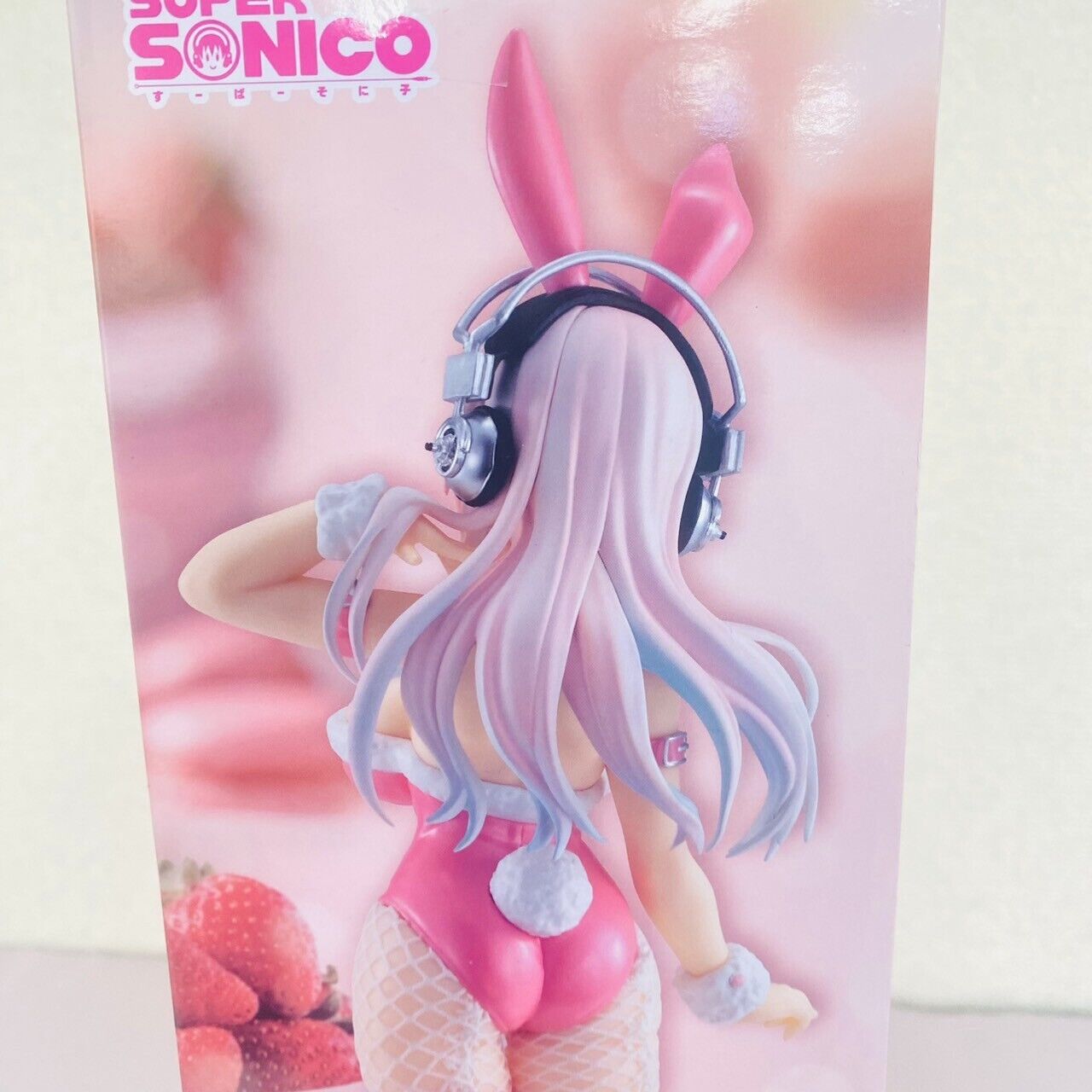 Super Sonico Special Figure Cute Bunny Pink Headphones Fishnet Tights Sewing