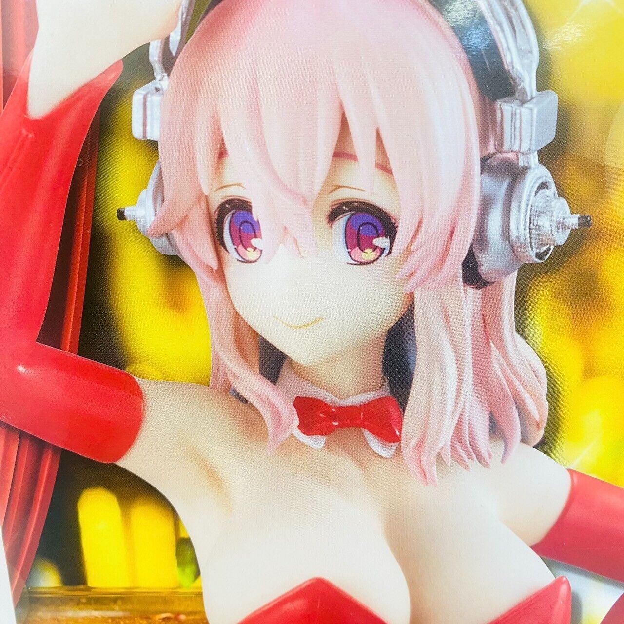 Super Sonico Special Figure Cute Bunny Red Headphones Fishnet Tights Sewing