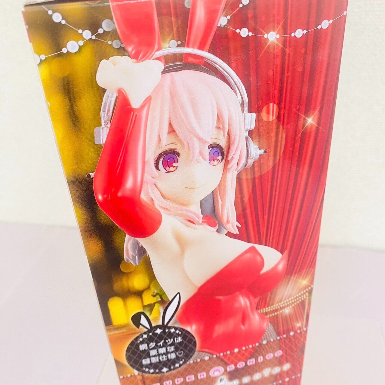 Super Sonico Special Figure Cute Bunny Red Headphones Fishnet Tights Sewing