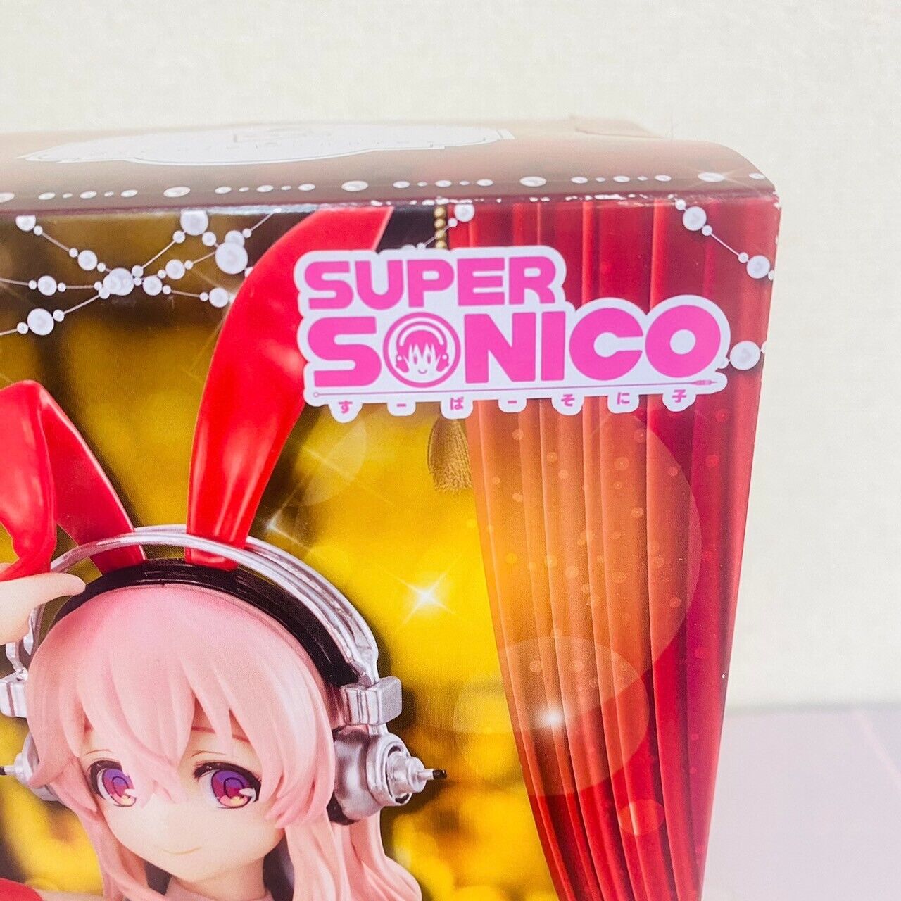 Super Sonico Special Figure Cute Bunny Red Headphones Fishnet Tights Sewing