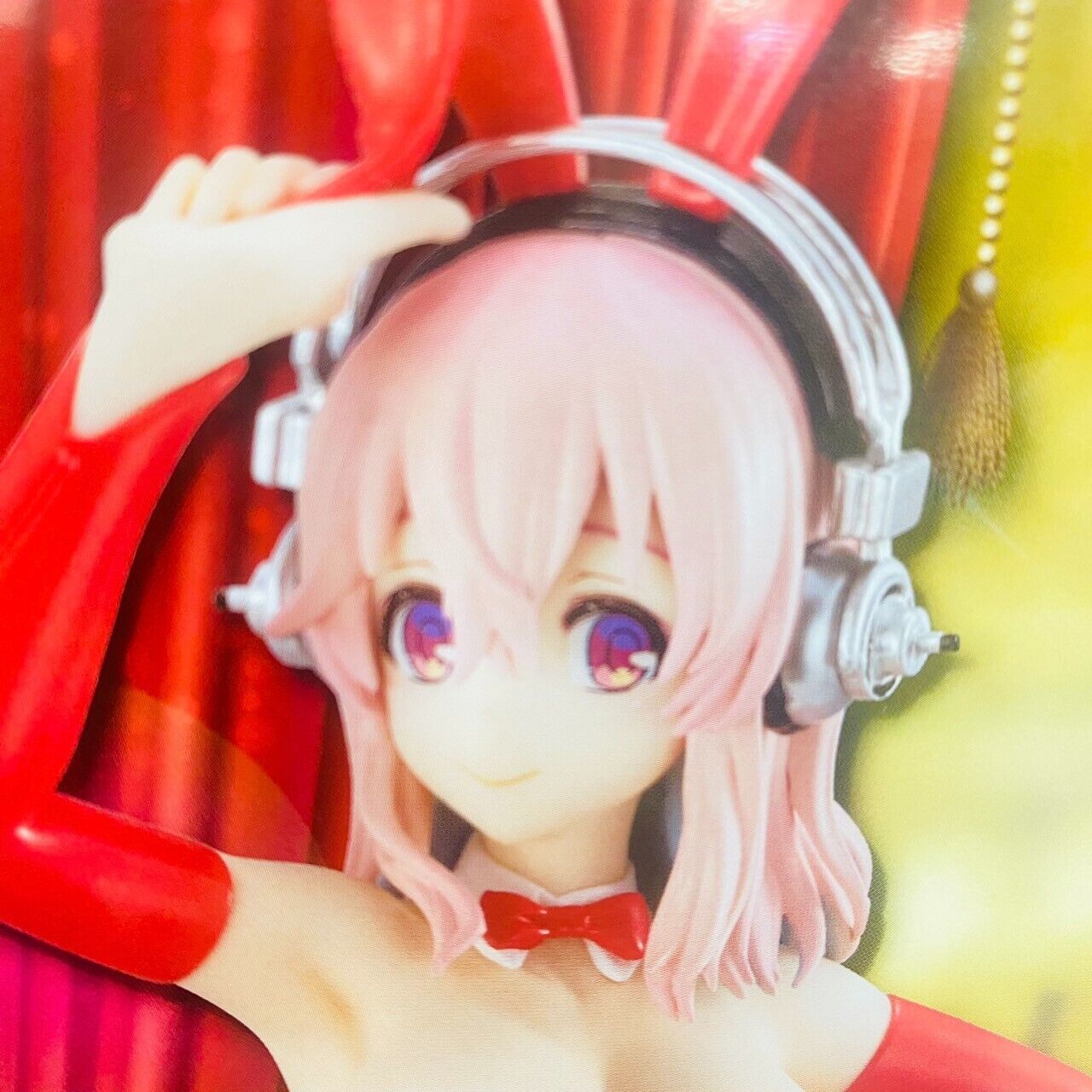 Super Sonico Special Figure Cute Bunny Red Headphones Fishnet Tights Sewing