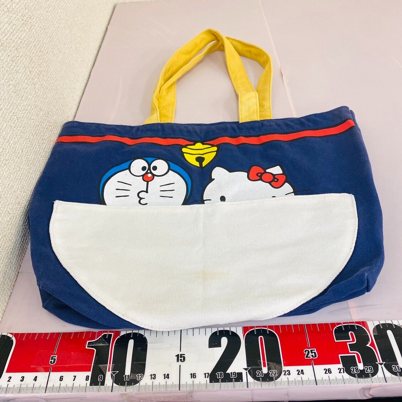 Sanrio Hello Kitty and Doraemon Collaboration Tote Bag Navy Kawaii Character