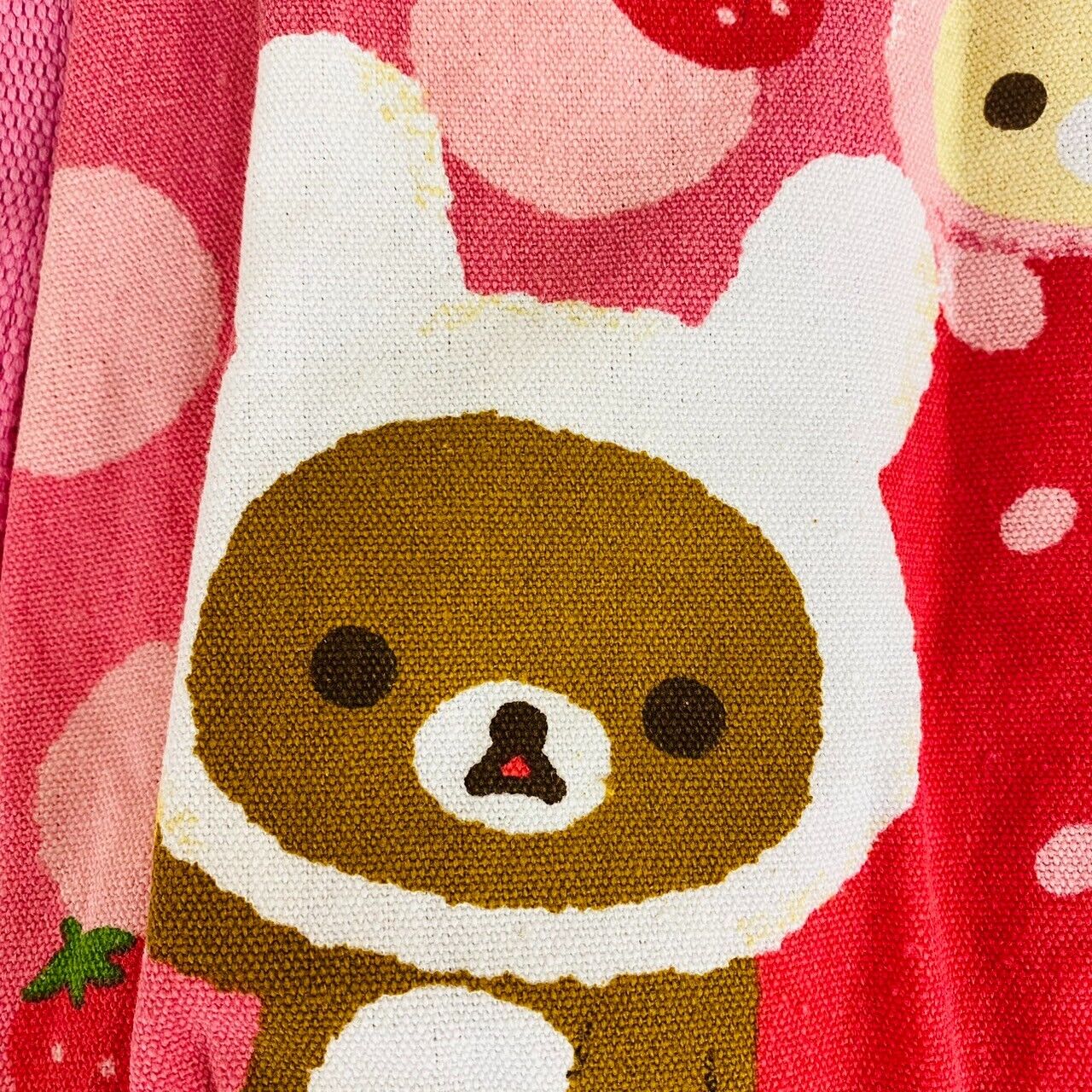 San-x Rilakkuma Korilakkuma Balloon Tote Bag Handbag Strawberry Rabbit Costume