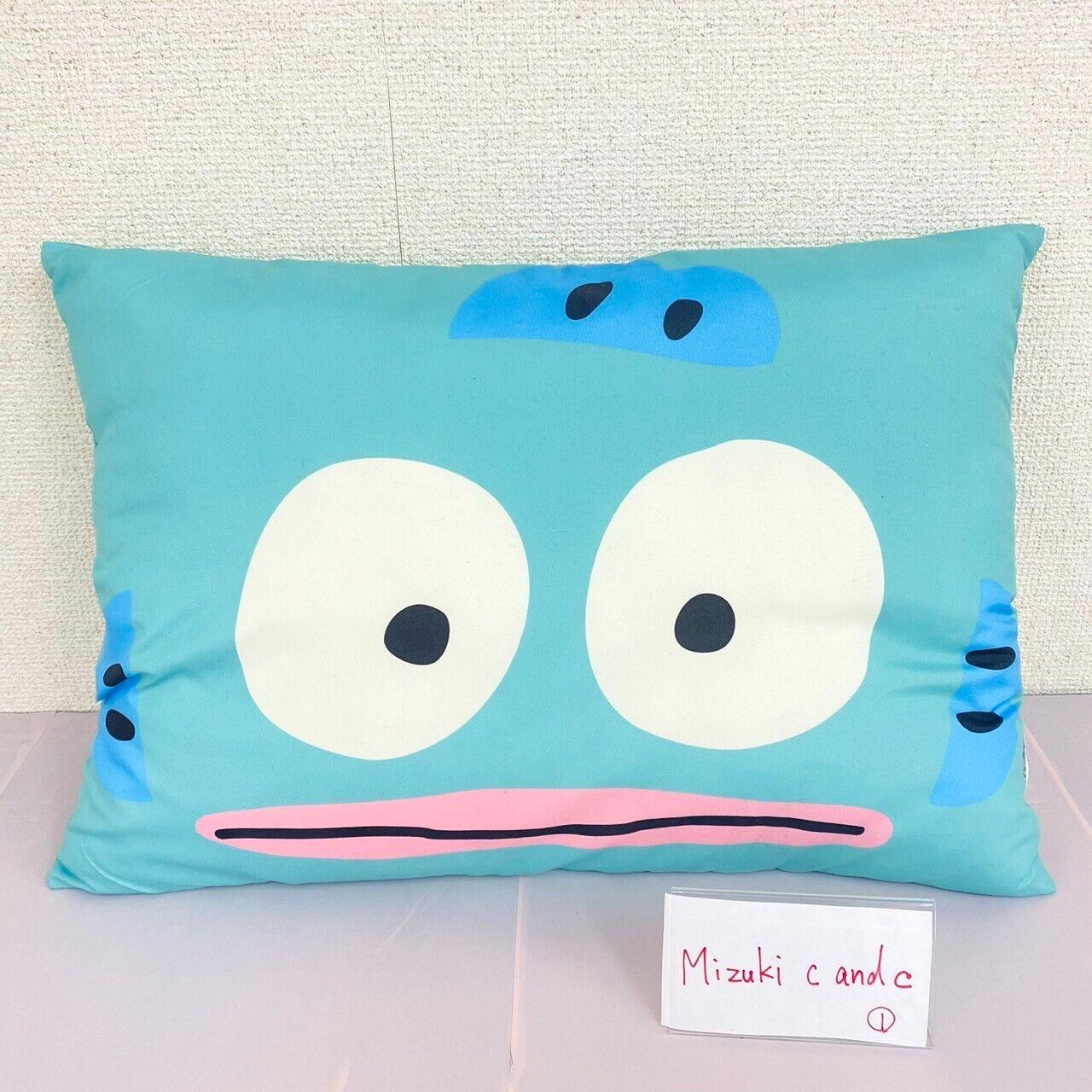 Sanrio Hangyodon Face Cushion Pillow Blue Fluffy Half-Mermaid Kawaii Character