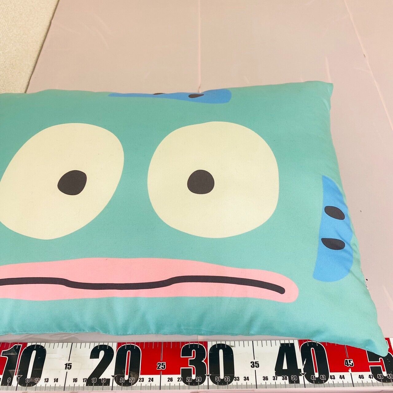 Sanrio Hangyodon Face Cushion Pillow Blue Fluffy Half-Mermaid Kawaii Character