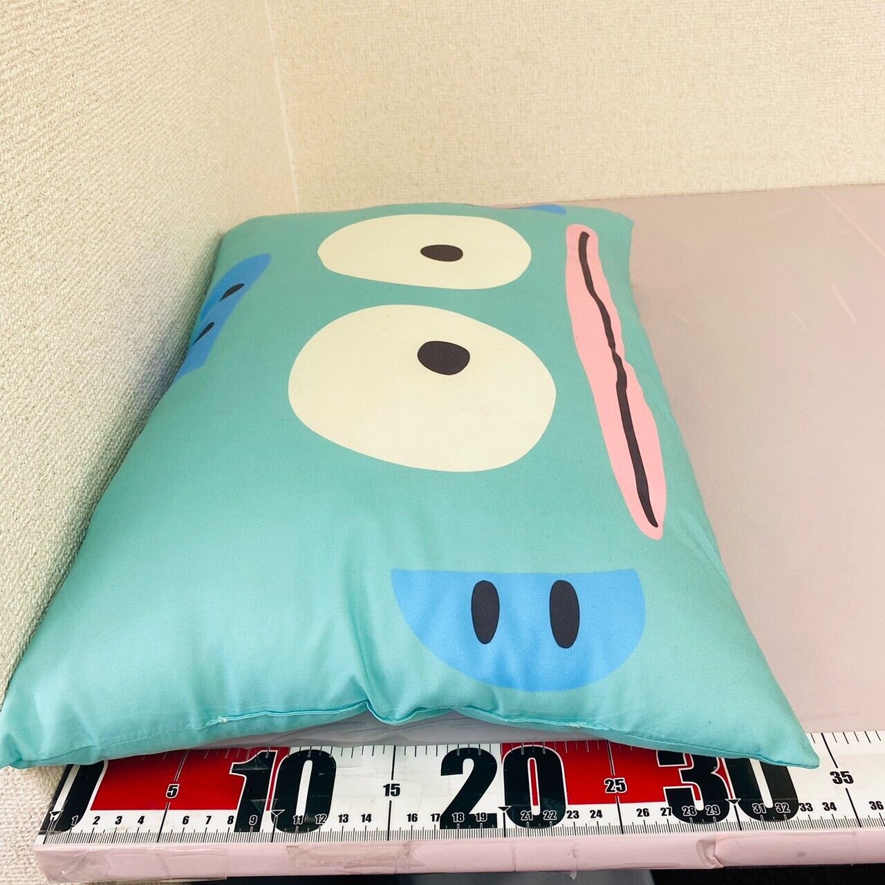 Sanrio Hangyodon Face Cushion Pillow Blue Fluffy Half-Mermaid Kawaii Character