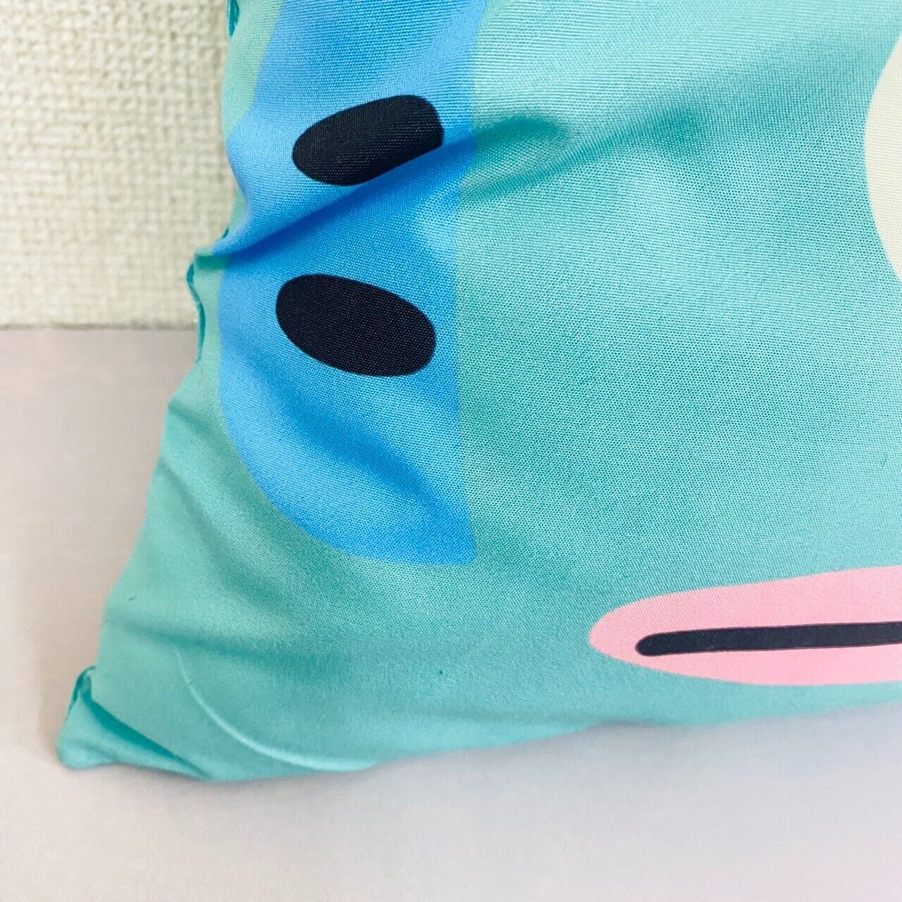 Sanrio Hangyodon Face Cushion Pillow Blue Fluffy Half-Mermaid Kawaii Character