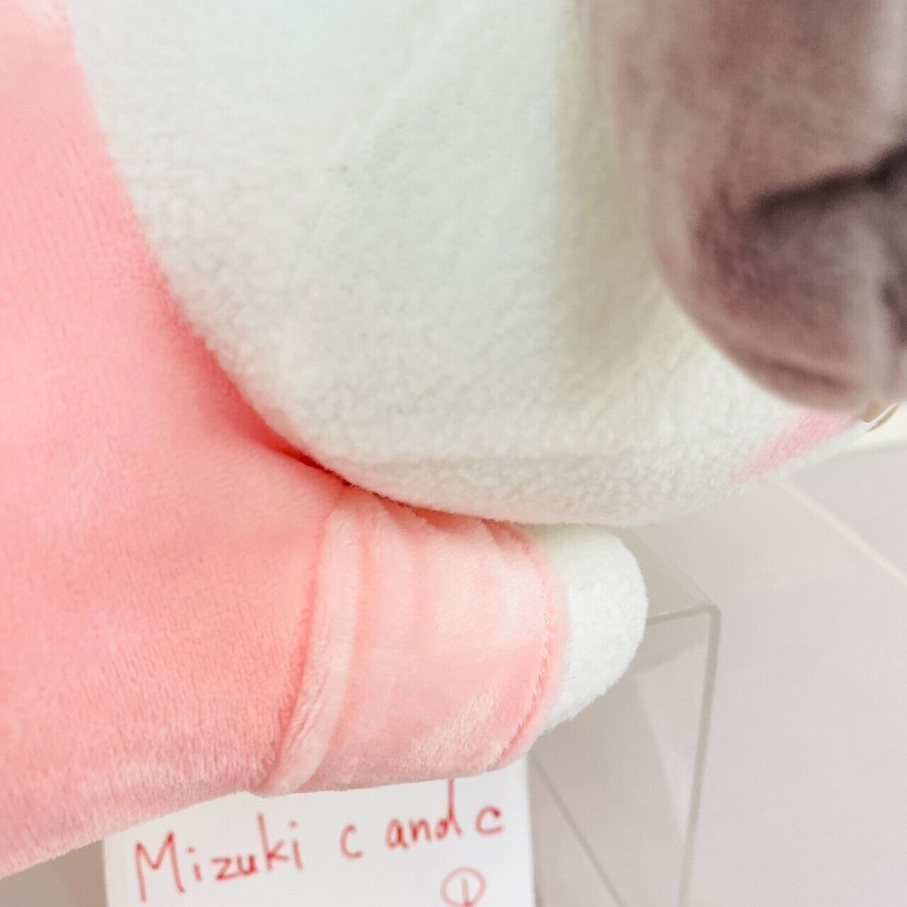 Sanrio Pochacco Big Plush Soft Stuffed Toy Lying White Dog Pink Fluffy Doll Rare