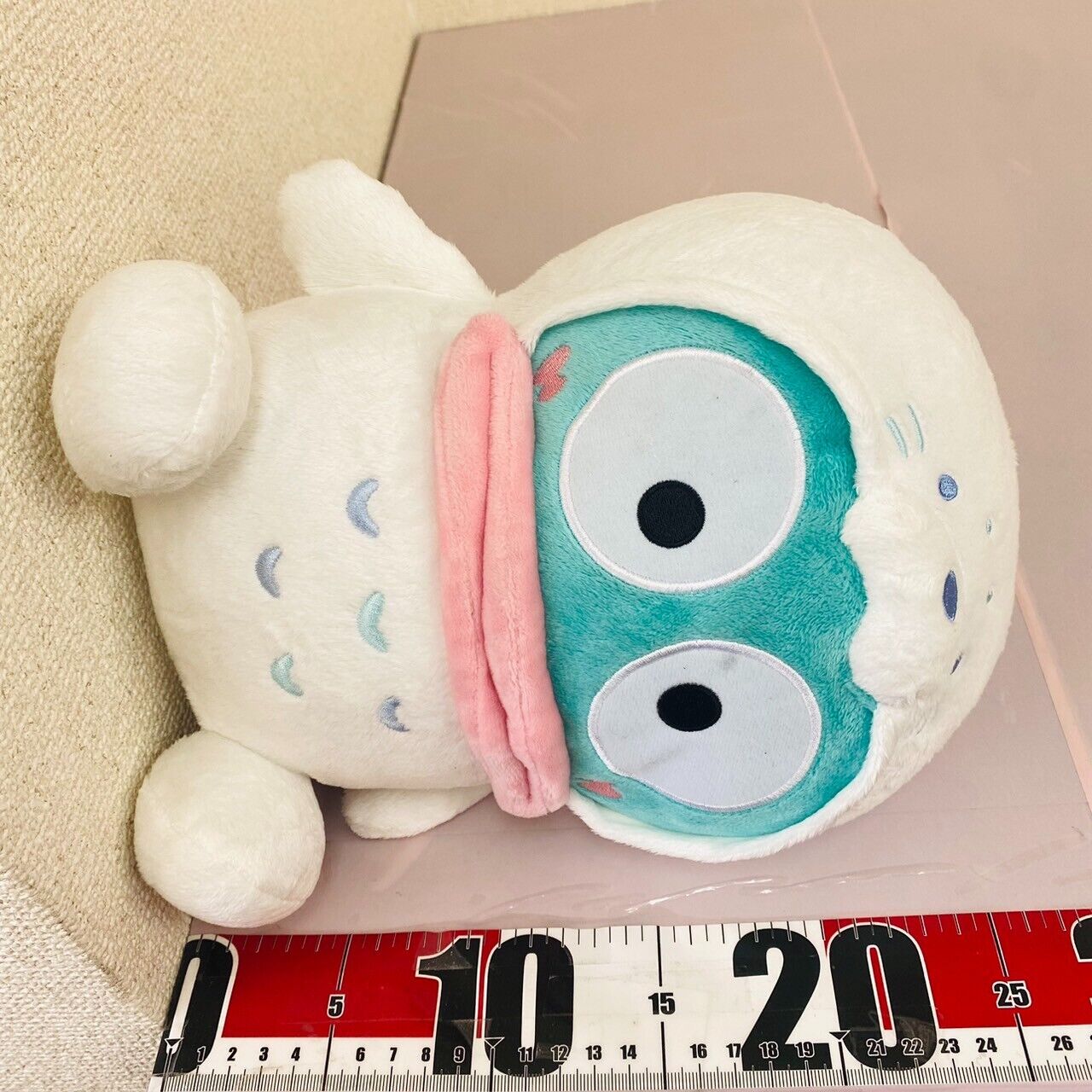 Sanrio Hangyodon Plush Soft Stuffed Toy Half-Mermaid Blue White Seal Costume