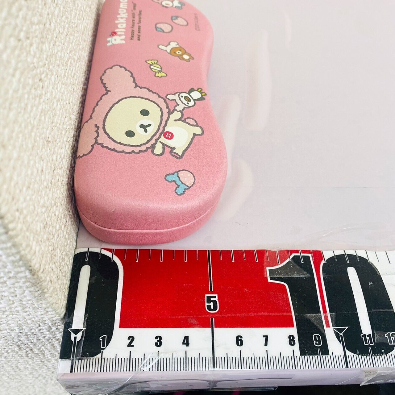 San-X Rilakkuma Korilakkuma Kids Glasses Case Pink Rabbit Costume Strawberry