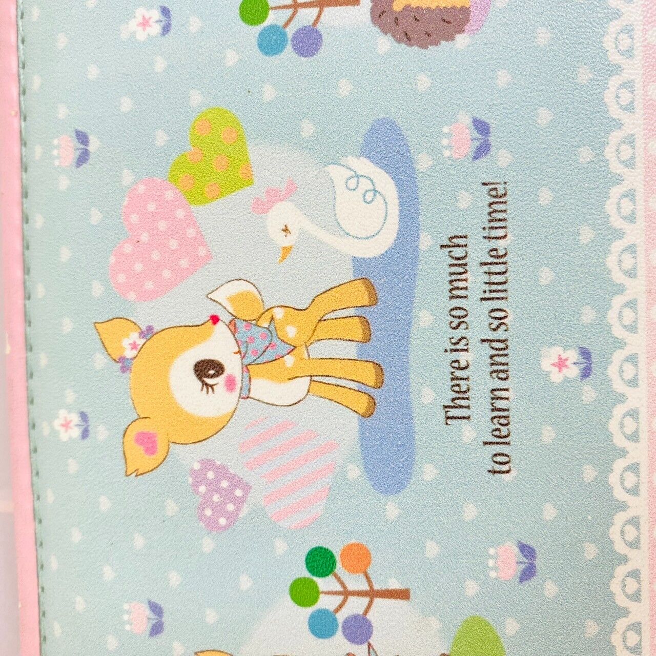 Sanrio Humming Mint Long Wallet Purse Coin Case Deer Fawn Ribbon Blue Dot Kawaii