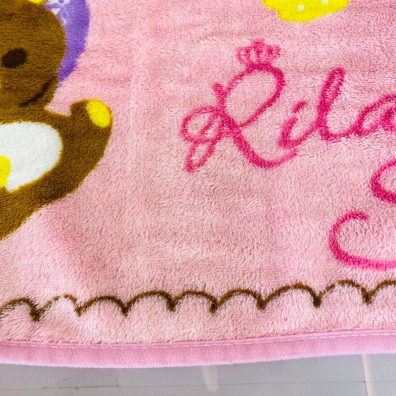 San-x Rilakkuma Korilakkuma Kiiroitori Blanket Pink String Cake Sweets Fluffy