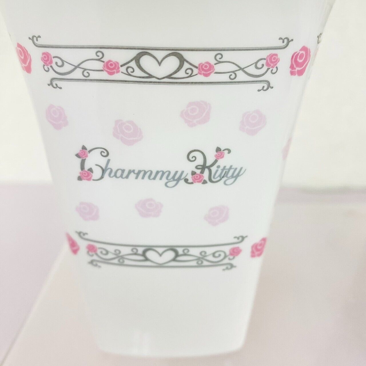 Sanrio Charmmy Charmy Kitty Pair Cup Mug White Cat Flower Ceramic Rose Kawaii