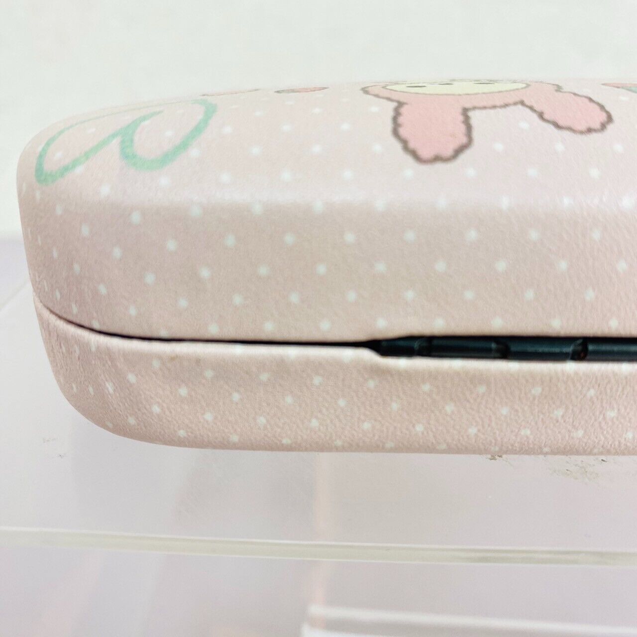 San-X Rilakkuma Korilakkuma Glasses Case Pink Rabbit Costume Strawberry Dot Rare