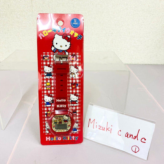 Sanrio Hello Kitty Watch Red Cat Ribbon Wristwatch Kids Vintage Kawaii Character